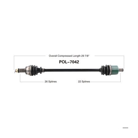 Wide Open OE Replacement CV Axle for POL FRONT RZR 1000 EPS POL-7042